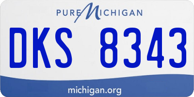 MI license plate DKS8343