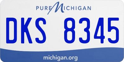 MI license plate DKS8345