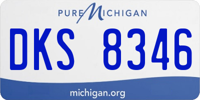 MI license plate DKS8346