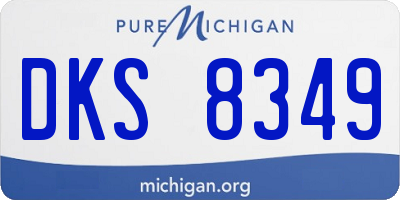 MI license plate DKS8349