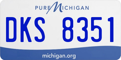 MI license plate DKS8351