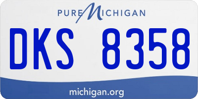MI license plate DKS8358