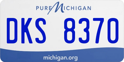 MI license plate DKS8370
