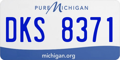 MI license plate DKS8371