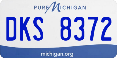 MI license plate DKS8372