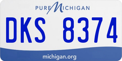 MI license plate DKS8374