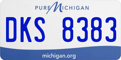 MI license plate DKS8383