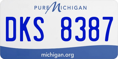 MI license plate DKS8387