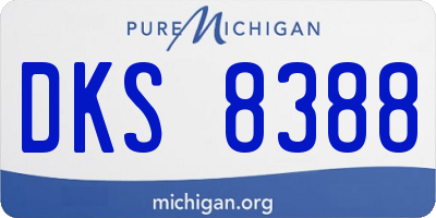 MI license plate DKS8388