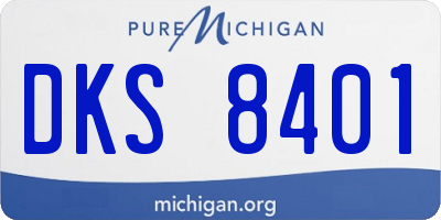 MI license plate DKS8401