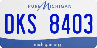 MI license plate DKS8403
