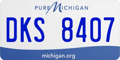 MI license plate DKS8407