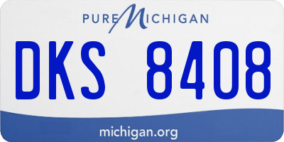MI license plate DKS8408