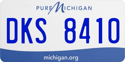 MI license plate DKS8410
