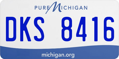 MI license plate DKS8416