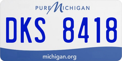 MI license plate DKS8418