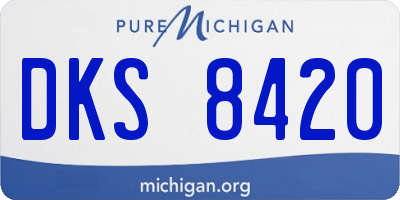 MI license plate DKS8420