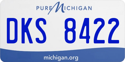 MI license plate DKS8422