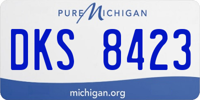 MI license plate DKS8423