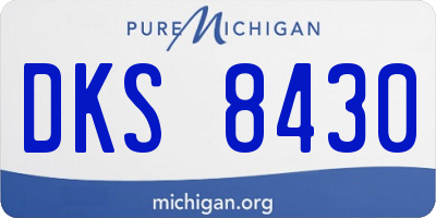 MI license plate DKS8430