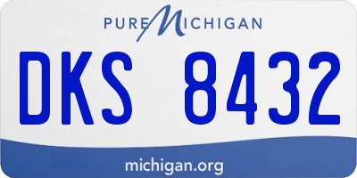 MI license plate DKS8432