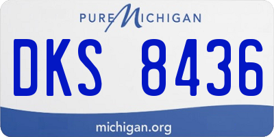 MI license plate DKS8436