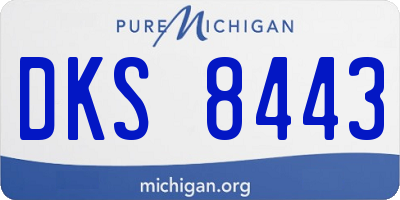 MI license plate DKS8443