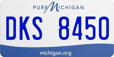 MI license plate DKS8450