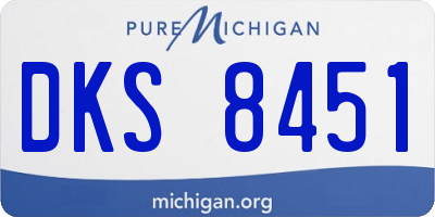 MI license plate DKS8451