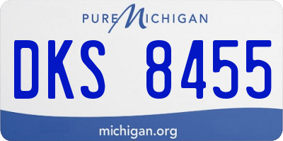 MI license plate DKS8455
