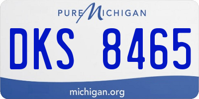 MI license plate DKS8465