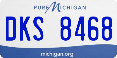 MI license plate DKS8468