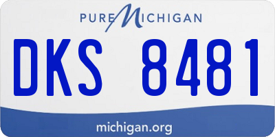 MI license plate DKS8481