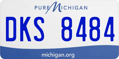 MI license plate DKS8484