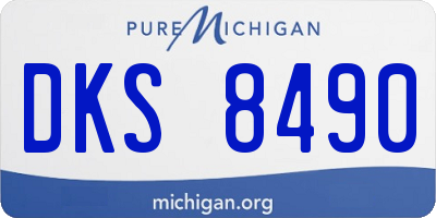 MI license plate DKS8490