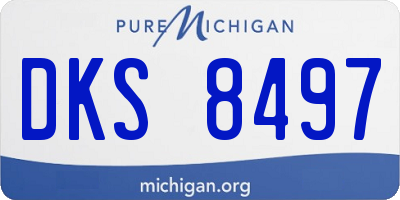 MI license plate DKS8497