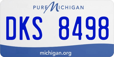 MI license plate DKS8498