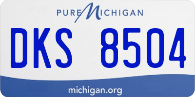 MI license plate DKS8504