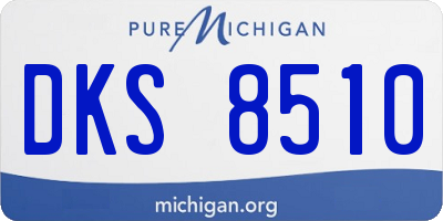 MI license plate DKS8510