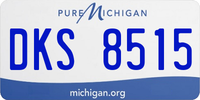 MI license plate DKS8515