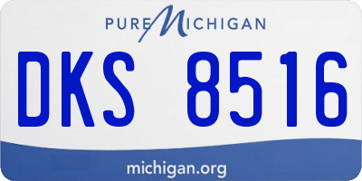 MI license plate DKS8516