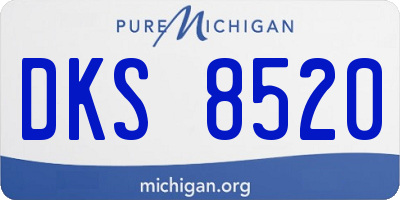 MI license plate DKS8520
