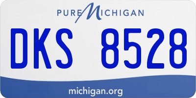 MI license plate DKS8528