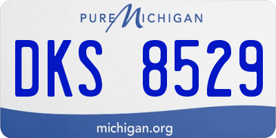 MI license plate DKS8529