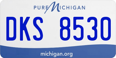 MI license plate DKS8530