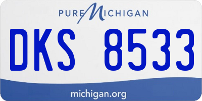 MI license plate DKS8533