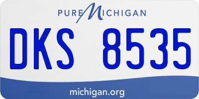 MI license plate DKS8535