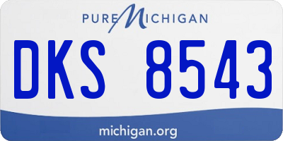 MI license plate DKS8543