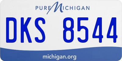 MI license plate DKS8544