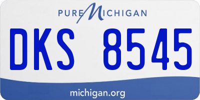 MI license plate DKS8545